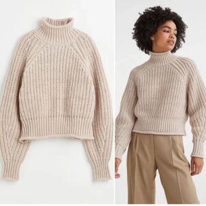 H&M Women's Soft Knit Turtleneck Sweater - Light Pink
